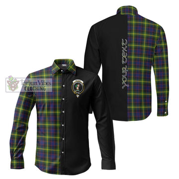 Watson Modern Tartan Long Sleeve Button Shirt with Family Crest and Half Of Me Style