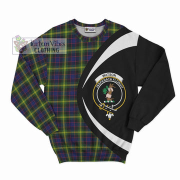 Watson Modern Tartan Sweatshirt with Family Crest Circle Style