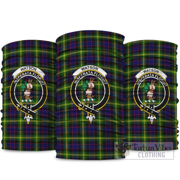 Watson Modern Tartan Neck Gaiters, Tartan Bandanas, Tartan Head Band with Family Crest