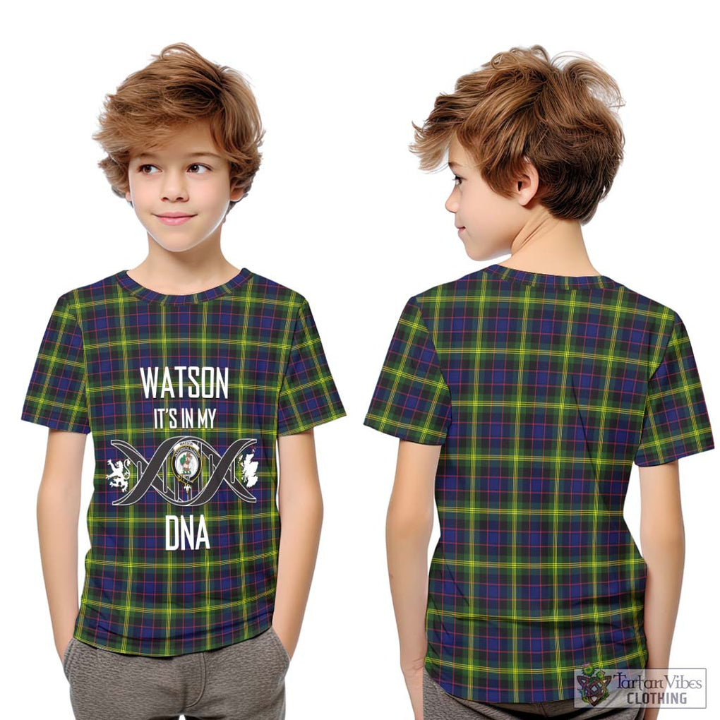 Watson Modern Tartan Kid T-Shirt with Family Crest DNA In Me Style Youth XL Size14 - Tartanvibesclothing Shop