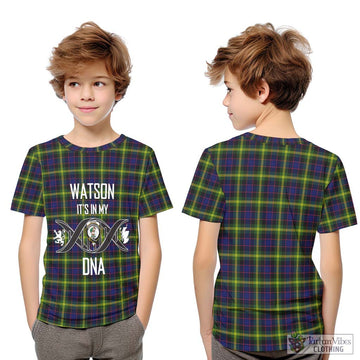 Watson Modern Tartan Kid T-Shirt with Family Crest DNA In Me Style