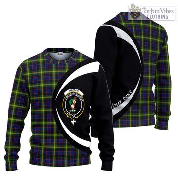 Watson Modern Tartan Ugly Sweater with Family Crest Circle Style