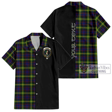 Watson Modern Tartan Short Sleeve Button Shirt with Family Crest and Half Of Me Style