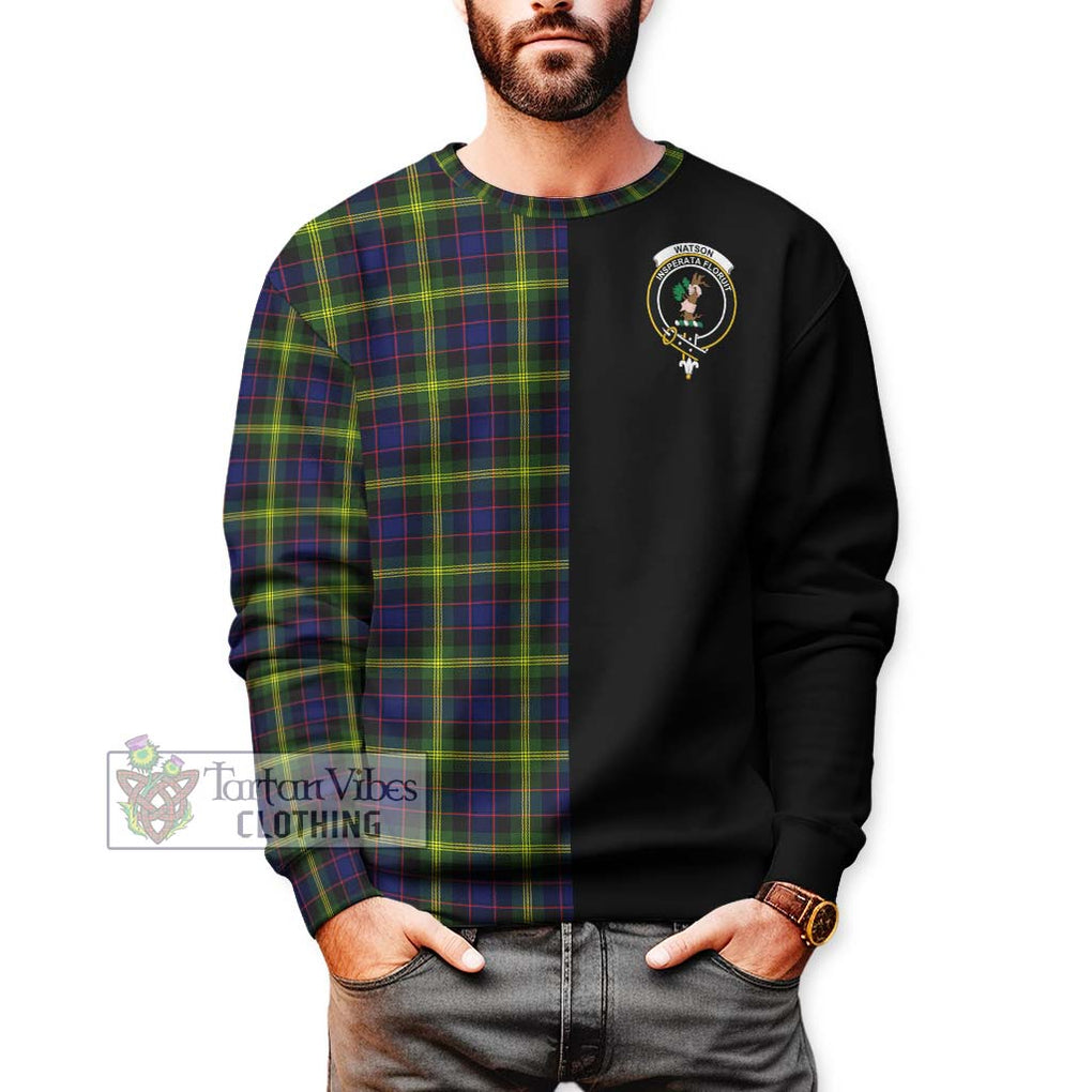 Watson Modern Tartan Sweatshirt with Family Crest and Half Of Me Style Unisex - Tartanvibesclothing Shop