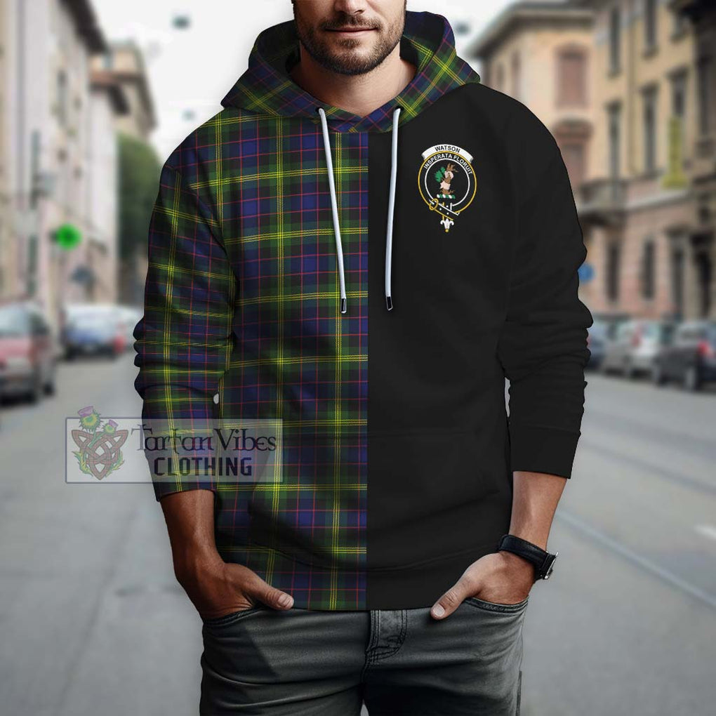 Watson Modern Tartan Hoodie with Family Crest and Half Of Me Style Zip Hoodie - Tartanvibesclothing Shop