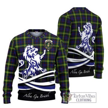 Watson Modern Tartan Ugly Sweater with Alba Gu Brath Regal Lion Emblem