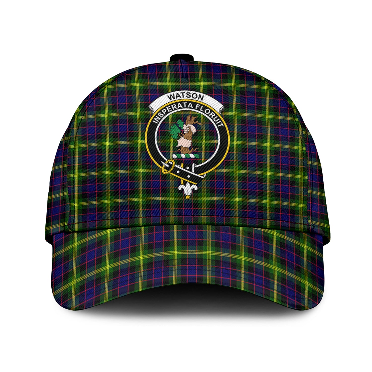 Watson Modern Tartan Classic Cap with Family Crest Classic Cap Universal Fit - Tartan Vibes Clothing