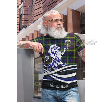 Watson Modern Tartan Cotton T-shirt with Alba Gu Brath Regal Lion Emblem