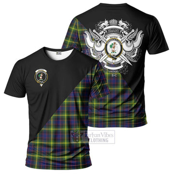 Watson Modern Tartan T-Shirt with Family Crest and Military Logo Style