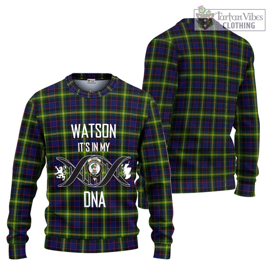 Watson Modern Tartan Knitted Sweater with Family Crest DNA In Me Style Unisex - Tartanvibesclothing Shop