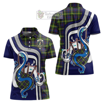 Watson Modern Tartan Women's Polo Shirt with Epic Bagpipe Style