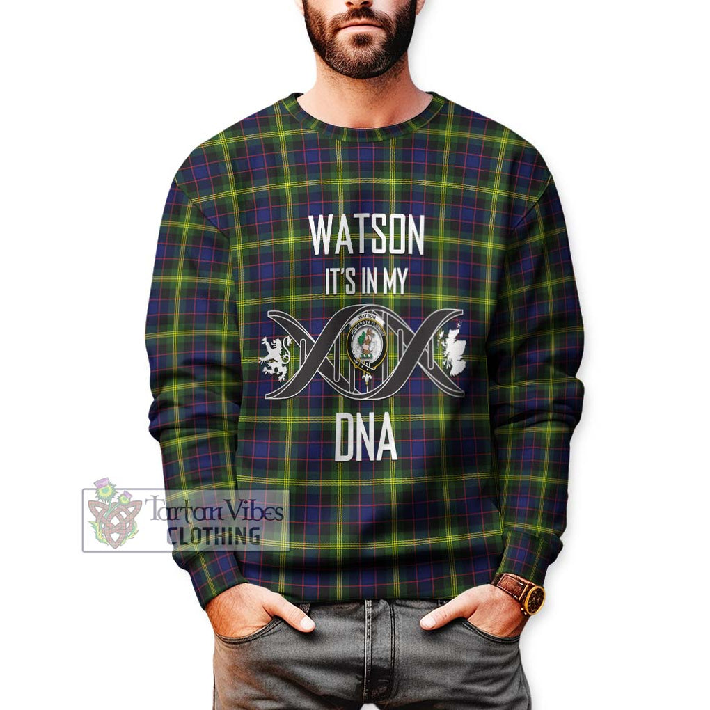 Watson Modern Tartan Sweatshirt with Family Crest DNA In Me Style Unisex - Tartanvibesclothing Shop