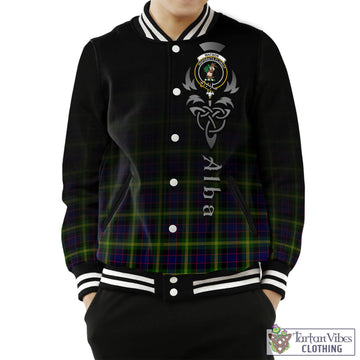 Watson Modern Tartan Baseball Jacket Featuring Alba Gu Brath Family Crest Celtic Inspired