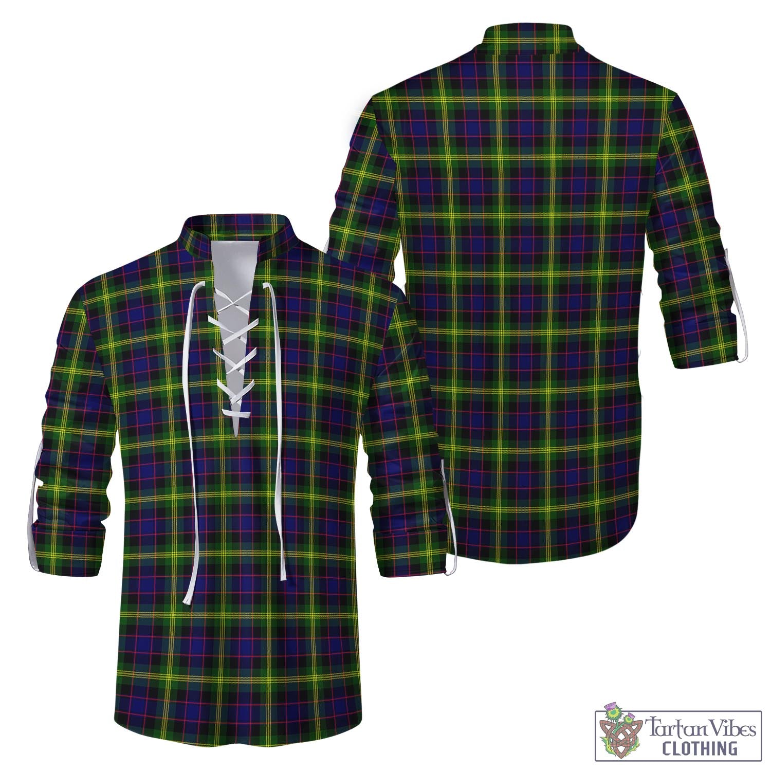 Tartan Vibes Clothing Watson Modern Tartan Men's Scottish Traditional Jacobite Ghillie Kilt Shirt