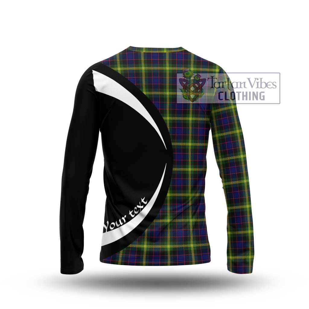 Watson Modern Tartan Long Sleeve T-Shirt with Family Crest Circle Style - Tartan Vibes Clothing