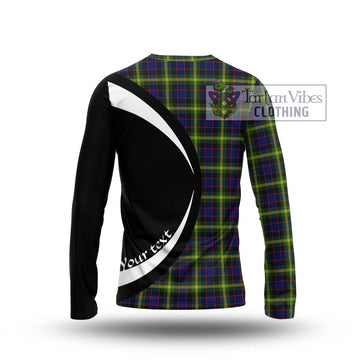 Watson Modern Tartan Long Sleeve T-Shirt with Family Crest Circle Style