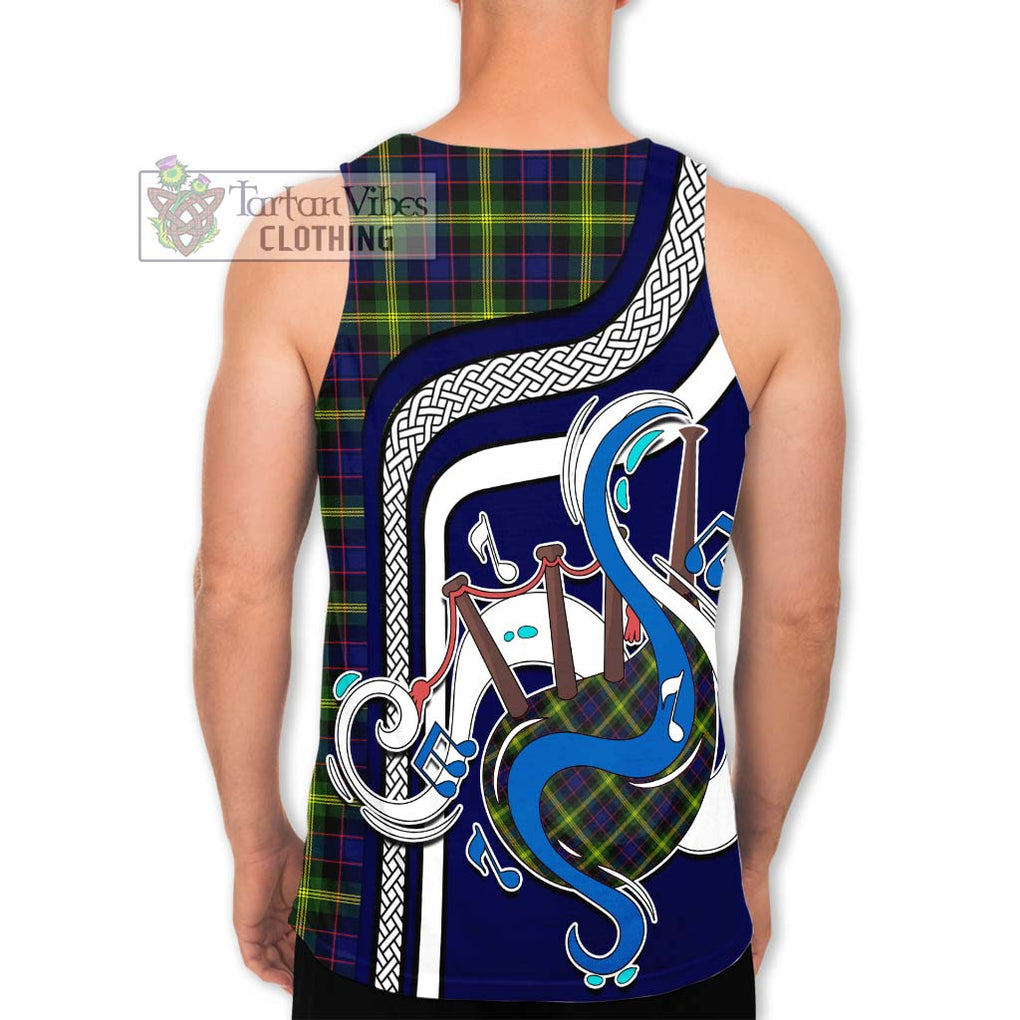 Watson Modern Tartan Men's Tank Top with Epic Bagpipe Style - Tartanvibesclothing Shop