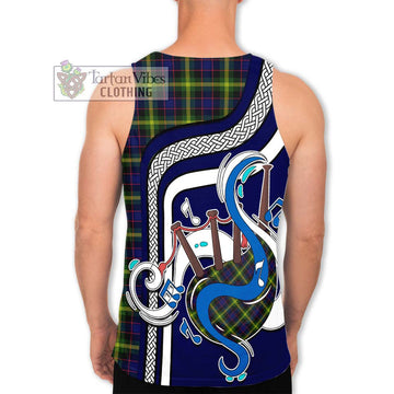 Watson Modern Tartan Men's Tank Top with Epic Bagpipe Style