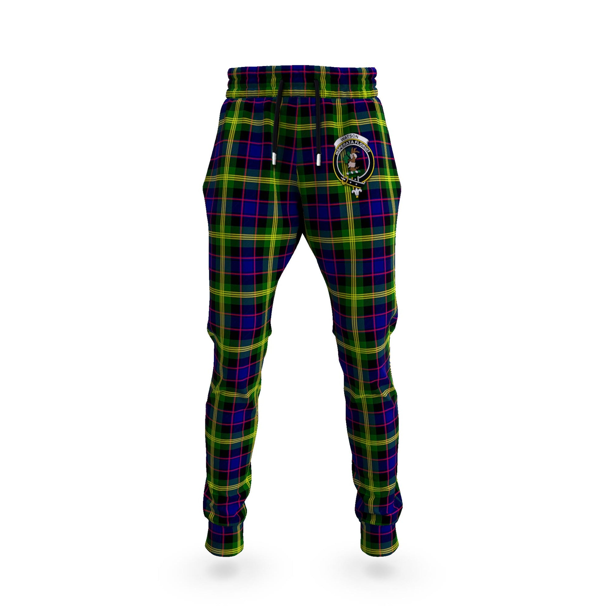 Watson Modern Tartan Joggers Pants with Family Crest - Tartanvibesclothing Shop