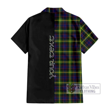 Watson Modern Tartan Short Sleeve Button Shirt with Family Crest and Half Of Me Style