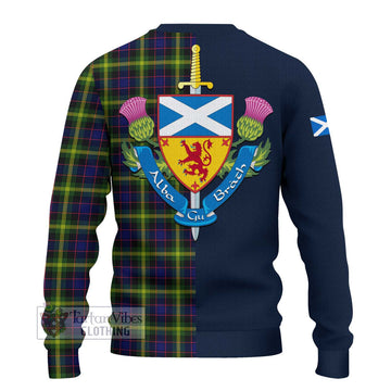 Watson Modern Tartan Ugly Sweater with Scottish Lion Royal Arm Half Style