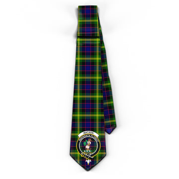 Watson Modern Tartan Classic Necktie with Family Crest