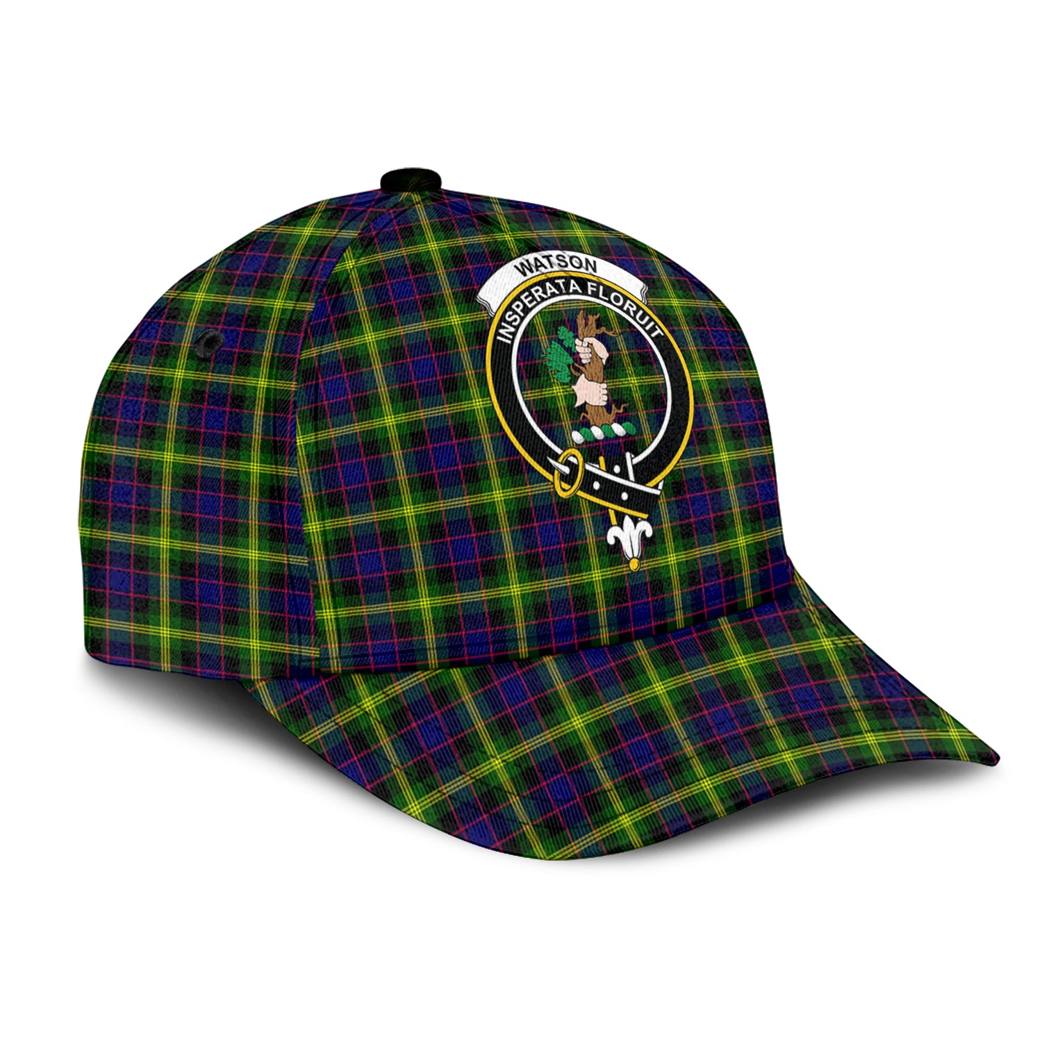 Watson Modern Tartan Classic Cap with Family Crest - Tartan Vibes Clothing