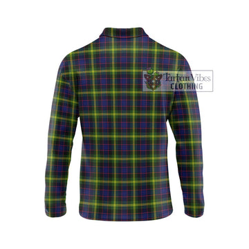 Watson Modern Tartan Long Sleeve Polo Shirt with Family Crest DNA In Me Style