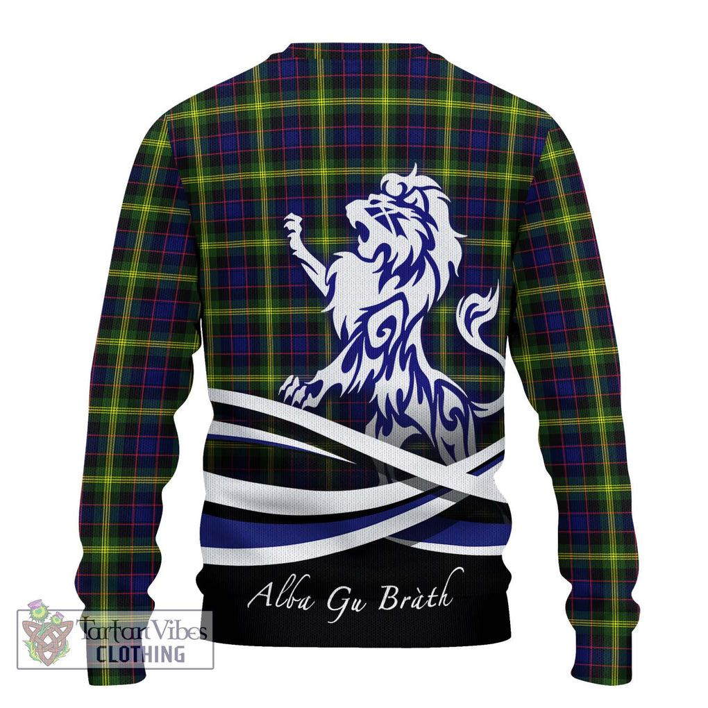 Watson Modern Tartan Knitted Sweater with Alba Gu Brath Regal Lion Emblem - Tartanvibesclothing Shop