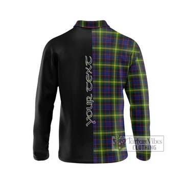 Watson Modern Tartan Long Sleeve Polo Shirt with Family Crest and Half Of Me Style