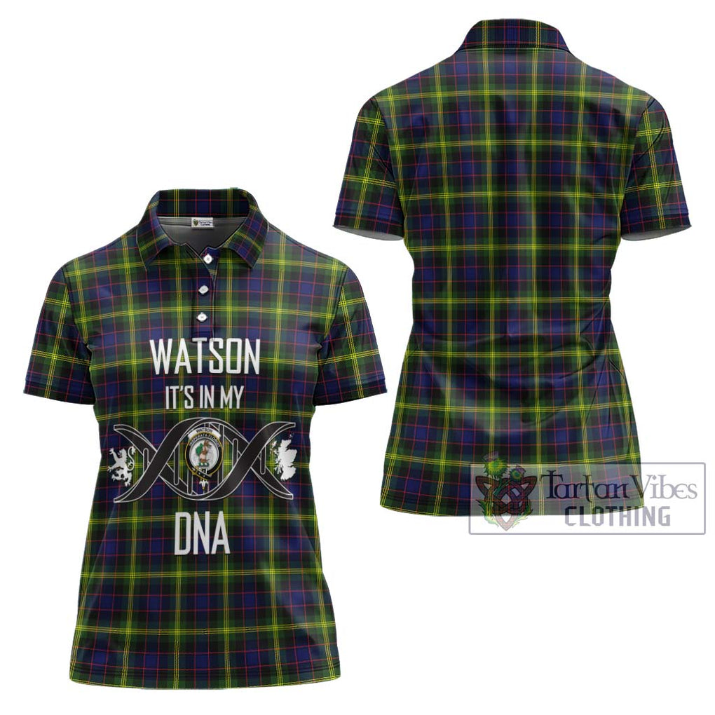 Watson Modern Tartan Women's Polo Shirt with Family Crest DNA In Me Style - Tartanvibesclothing Shop