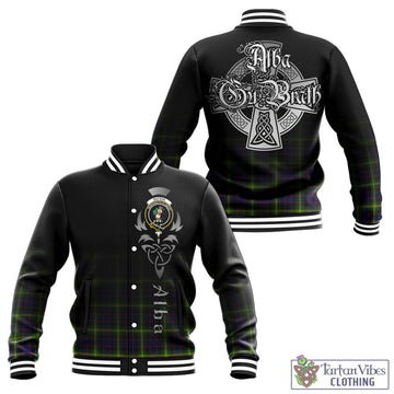 Watson Modern Tartan Baseball Jacket Featuring Alba Gu Brath Family Crest Celtic Inspired