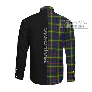 Watson Modern Tartan Long Sleeve Button Shirt with Family Crest and Half Of Me Style