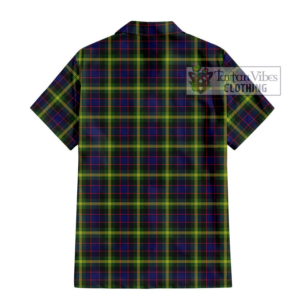 Watson Modern Tartan Short Sleeve Button Shirt with Family Crest DNA In Me Style - Tartanvibesclothing Shop