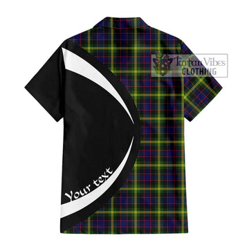 Watson Modern Tartan Short Sleeve Button Up with Family Crest Circle Style