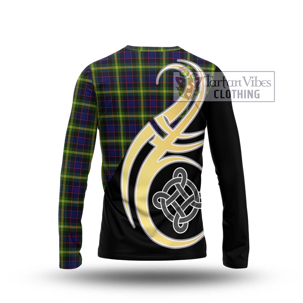 Watson Modern Tartan Long Sleeve T-Shirt with Family Crest and Celtic Symbol Style - Tartan Vibes Clothing