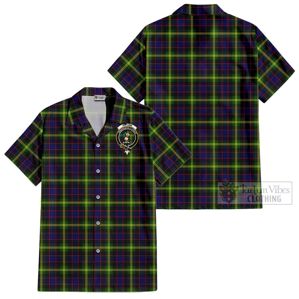 Watson Modern Tartan Cotton Hawaiian Shirt with Family Crest Kid - Tartan Vibes Clothing