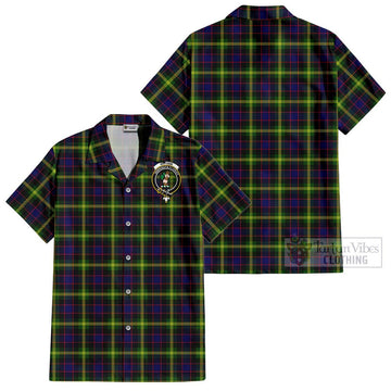 Watson Modern Tartan Cotton Hawaiian Shirt with Family Crest