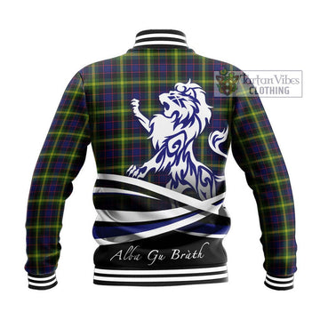 Watson Modern Tartan Baseball Jacket with Alba Gu Brath Regal Lion Emblem