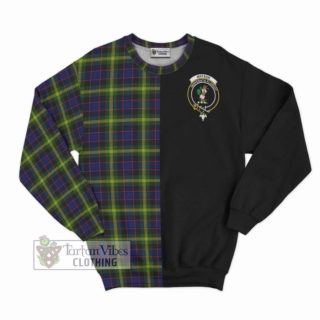 Watson Modern Tartan Sweatshirt with Family Crest and Half Of Me Style - Tartanvibesclothing Shop