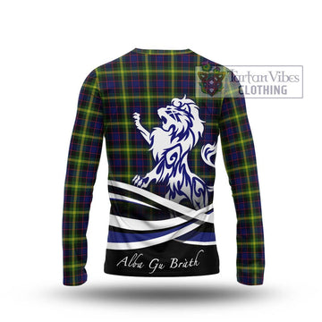 Watson Modern Tartan Long Sleeve T-Shirt with Alba Gu Brath Regal Lion Emblem