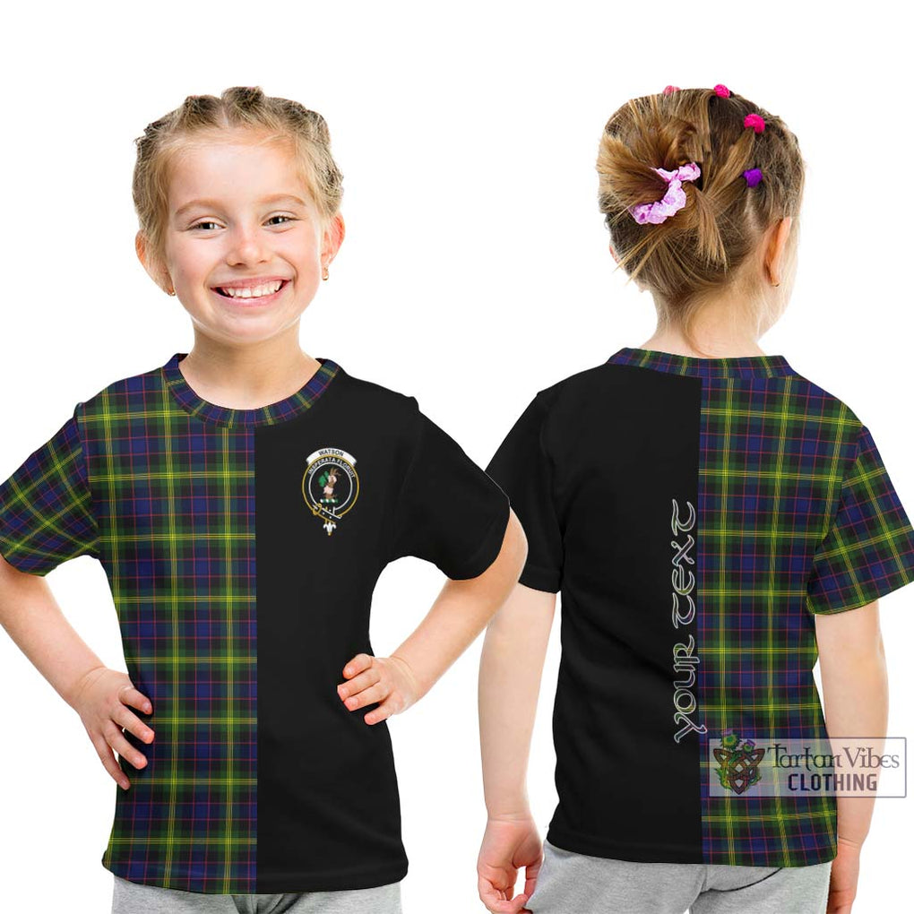 Watson Modern Tartan Kid T-Shirt with Family Crest and Half Of Me Style - Tartanvibesclothing Shop