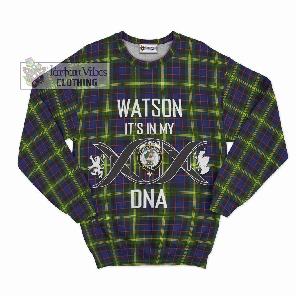 Watson Modern Tartan Sweatshirt with Family Crest DNA In Me Style - Tartanvibesclothing Shop