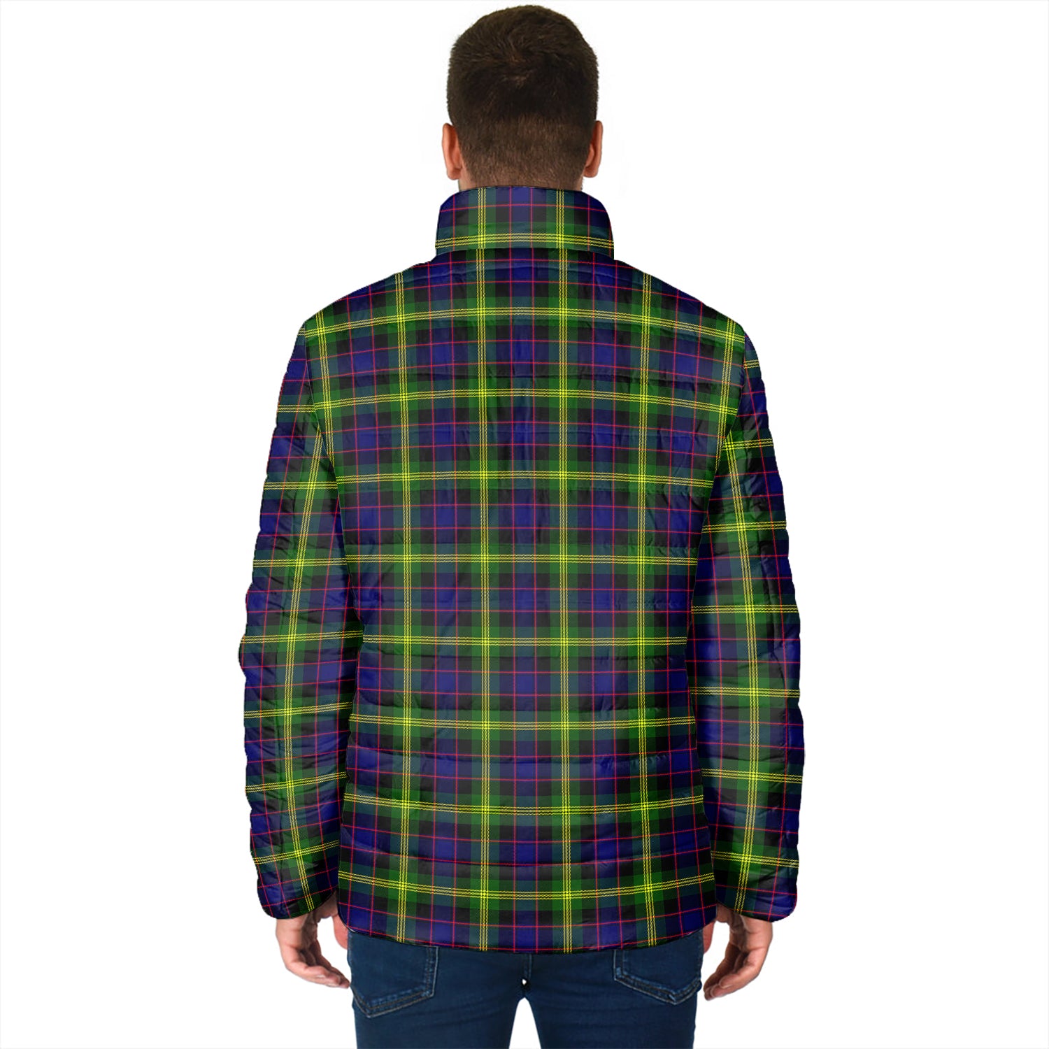 Watson Modern Tartan Padded Jacket with Family Crest - Tartan Vibes Clothing