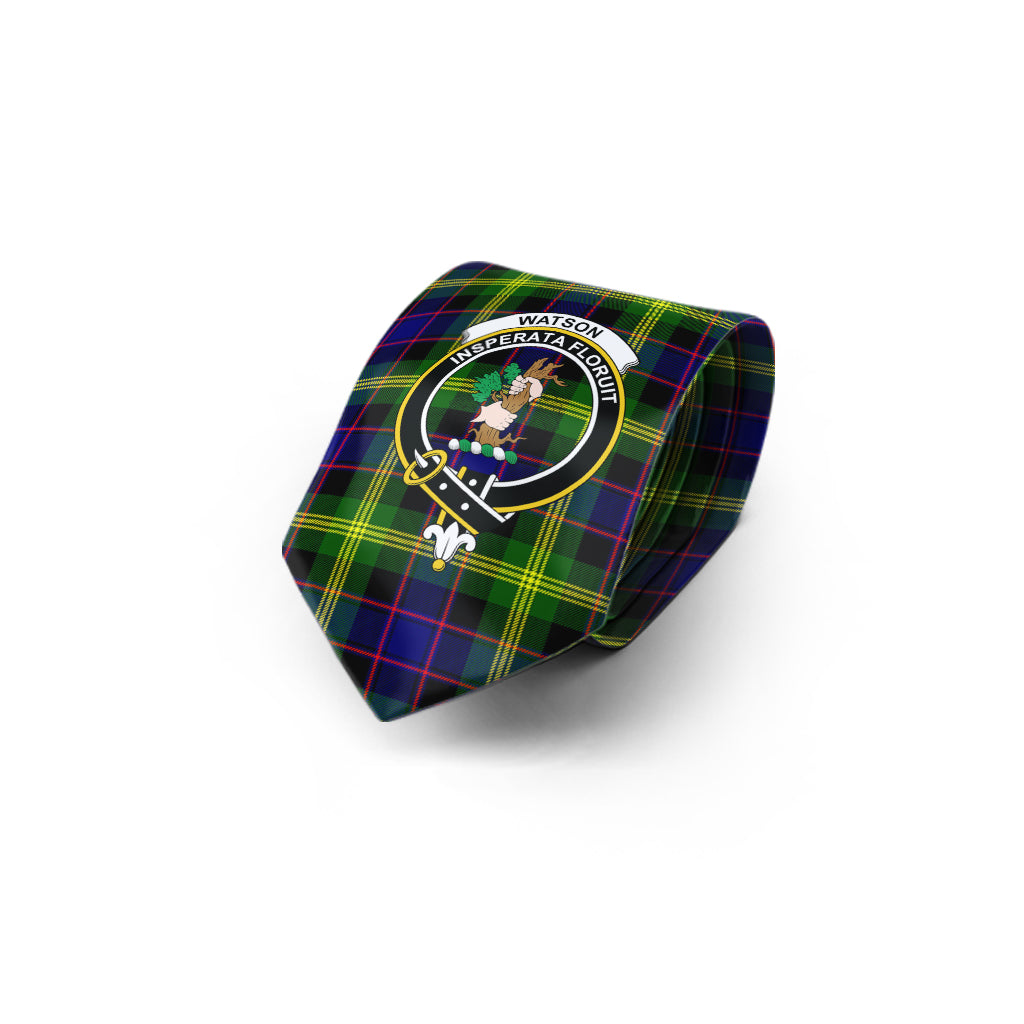 Watson Modern Tartan Classic Necktie with Family Crest - Tartan Vibes Clothing