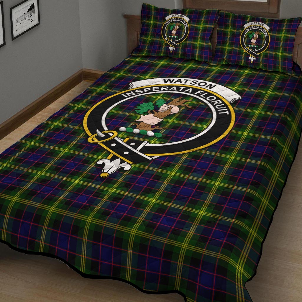 Watson Modern Tartan Quilt Bed Set with Family Crest - Tartan Vibes Clothing