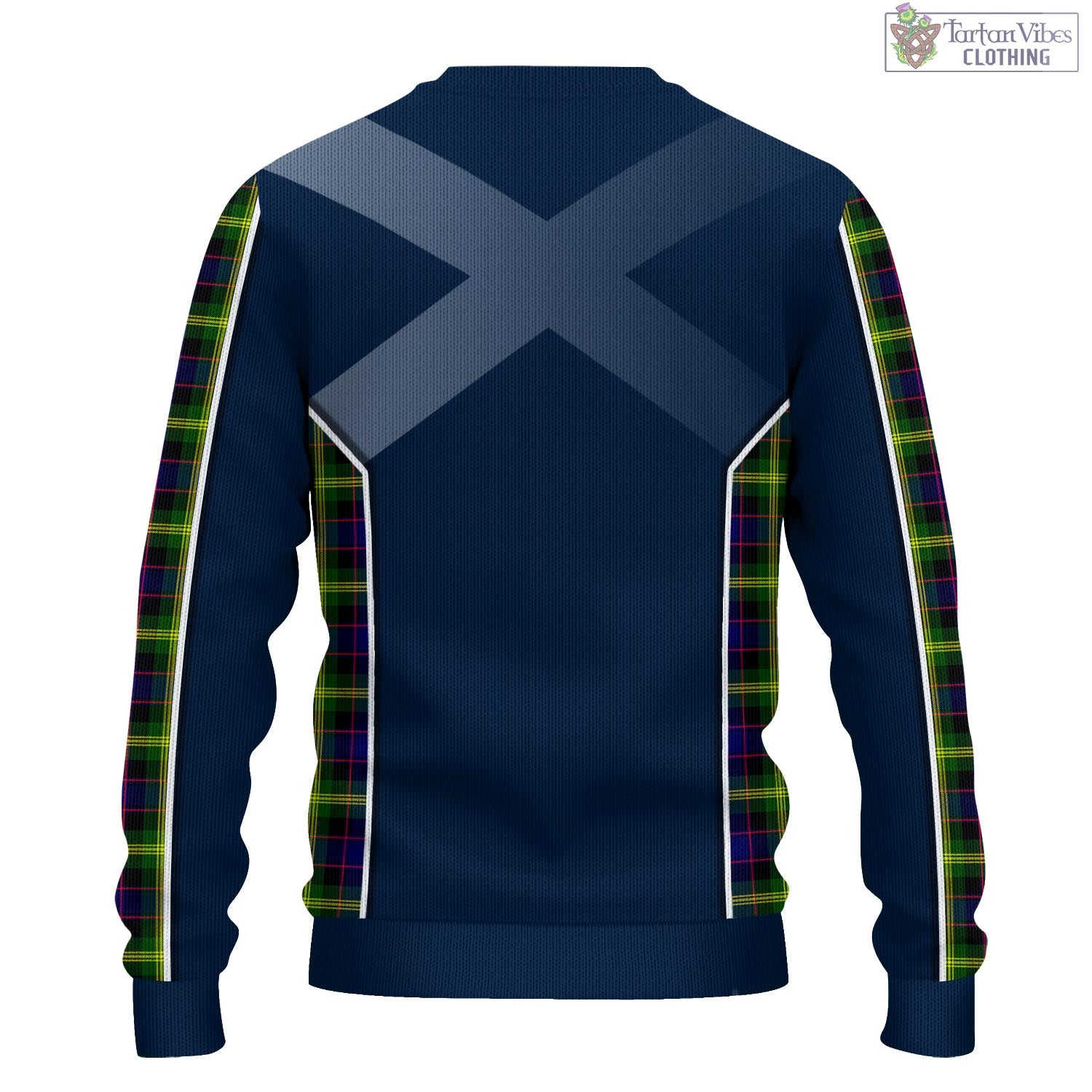 Tartan Vibes Clothing Watson Modern Tartan Knitted Sweatshirt with Family Crest and Scottish Thistle Vibes Sport Style