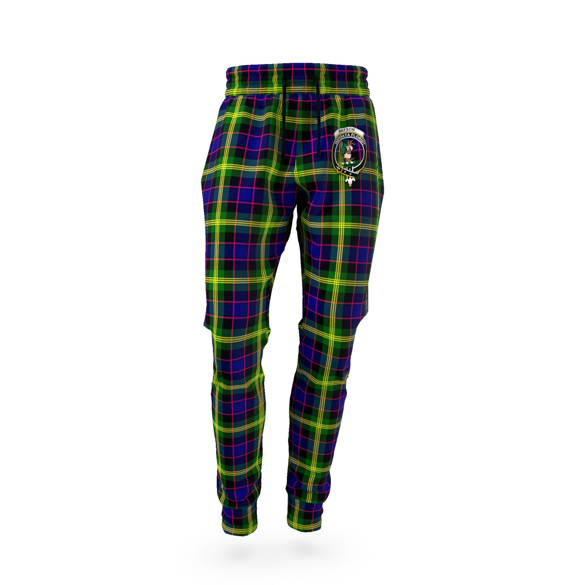 Watson Modern Tartan Joggers Pants with Family Crest - Tartanvibesclothing Shop