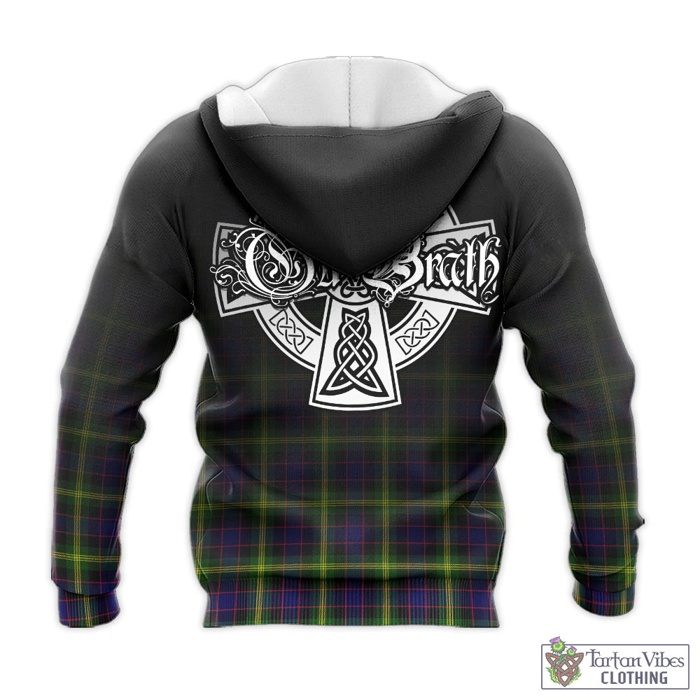 Tartan Vibes Clothing Watson Modern Tartan Knitted Hoodie Featuring Alba Gu Brath Family Crest Celtic Inspired