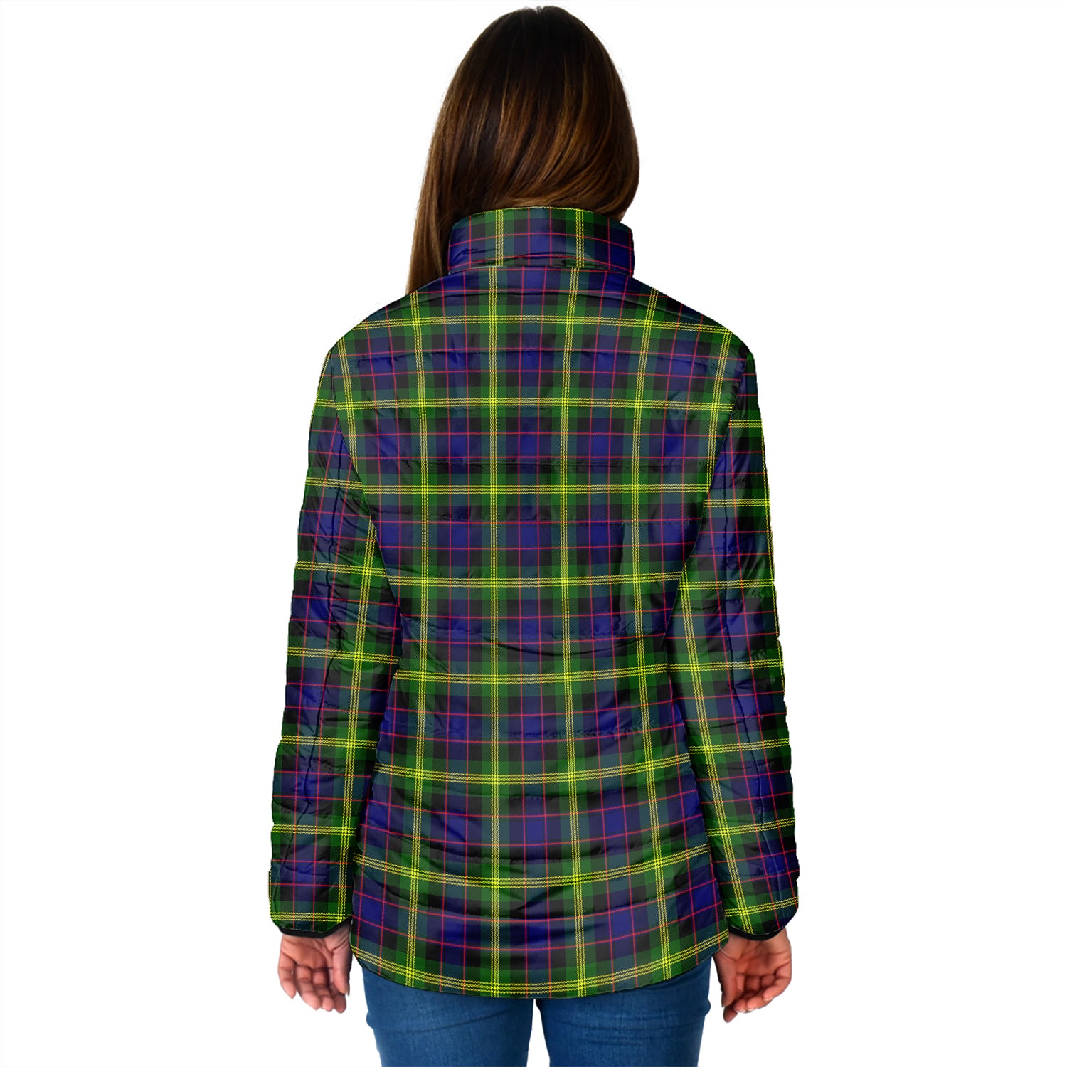 Watson Modern Tartan Padded Jacket with Family Crest - Tartan Vibes Clothing